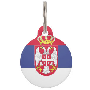 Servische vlag Emblem Huisdierpenning