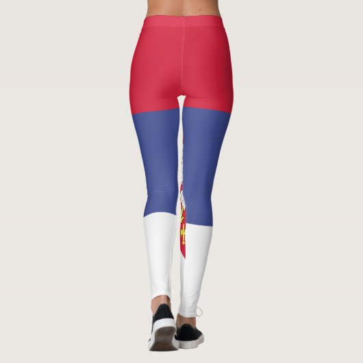 Servische vlag Emblem Leggings (Achterkant)