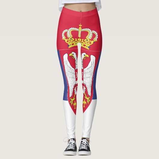 Servische vlag Emblem Leggings (Voorkant)