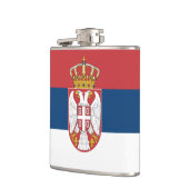 Servische vlag en reis Servië/sportfans Heupfles (Links)