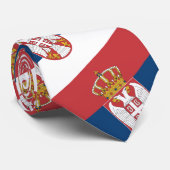 Servische vlag en Servië reizen, vakantie/sport Stropdas (Opgerold)