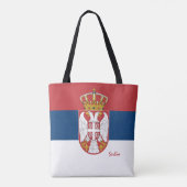 Servische vlag en Servische mode/sportfans Tote Bag (Achterkant)