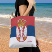 Servische vlag en Servische mode/sportfans Tote Bag