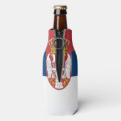 Servische vlag flesjeskoeler (Fles Achterkant)