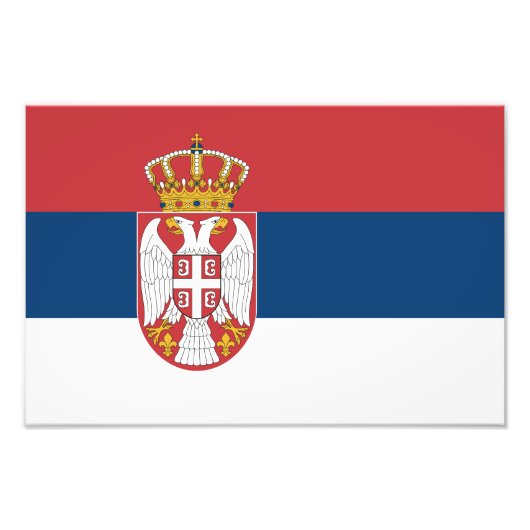 Servische vlag foto afdruk (Voorkant)