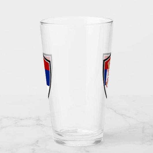 Servische vlag glas (Links)