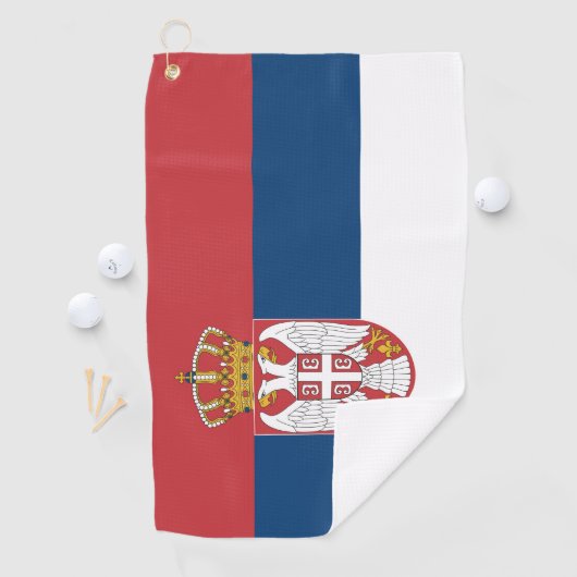 Servische vlag golfhanddoek (Insitu)