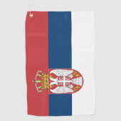 Servische vlag golfhanddoek (Voorkant)