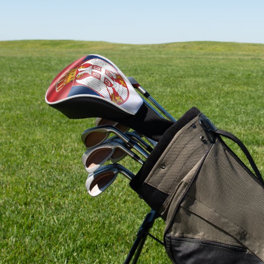 Servische vlag golfheadcover (Insitu)