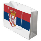 Servische vlag groot cadeauzakje (Achterkant Gekanteld)