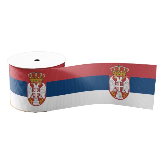 Servische vlag grosgrain lint (Spoel)
