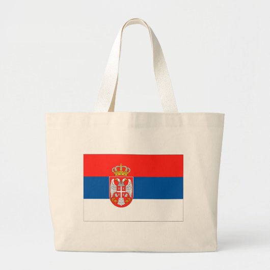 Servische vlag grote tote bag (Voorkant)