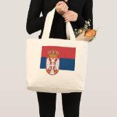 Servische vlag grote tote bag (Voorkant (product))