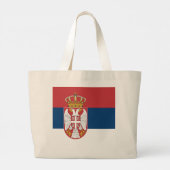 Servische vlag grote tote bag (Achterkant)
