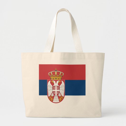 Servische vlag grote tote bag (Voorkant)