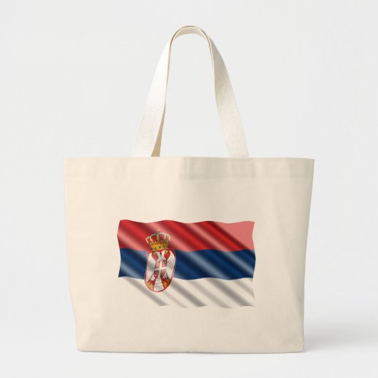 Servische vlag grote tote bag (Voorkant)