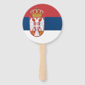 Servische vlag handwaaier (Achterkant)