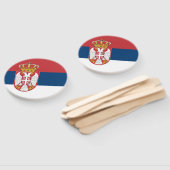 Servische vlag handwaaier (Niet-gemonteerd)