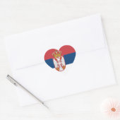 Servische vlag hart sticker (Envelop)