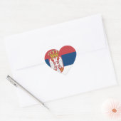 Servische vlag hart sticker (Envelop)