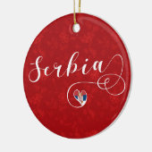 Servische vlag Heart, Republika Srbija Keramisch Ornament (Links)