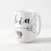 Servische vlag Heart, Republika Srbija Koffiemok (Voorkant rechts)