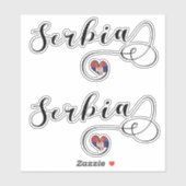 Servische vlag Heart, Republika Srbija Sticker (Vel)