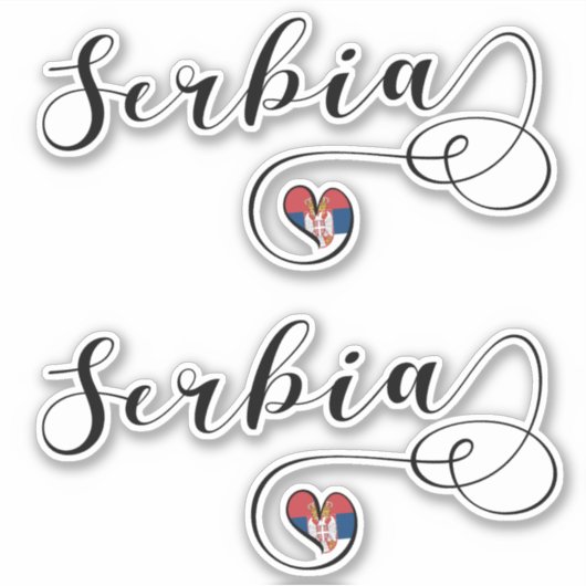 Servische vlag Heart, Republika Srbija Sticker (Voorkant)
