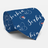 Servische vlag Heart, Republika Srbija Stropdas (Opgerold)