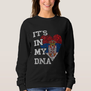 Servische Vlag Het Zit In Mijn DNA Hart Thumbmark  Trui