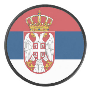 Servische vlag hockey puck