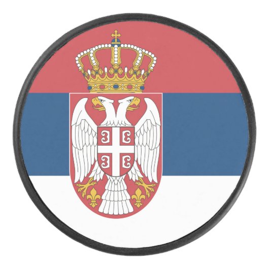 Servische vlag hockey puck (Voorkant)