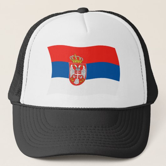 Servische Vlag Hoed Trucker Pet (Voorkant)
