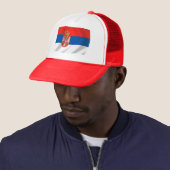 Servische Vlag Hoed Trucker Pet (In situ)