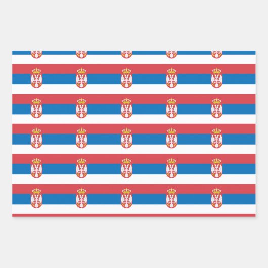 Servische vlag inpakpapier vel (Voorkant 2)