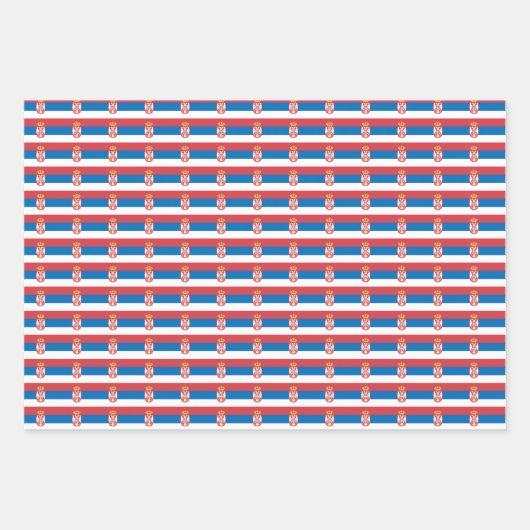 Servische vlag inpakpapier vel (Voorkant 3)