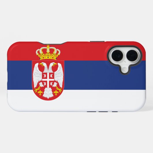 Servische vlag iPhone hoesje (Achterkant horizontaal)