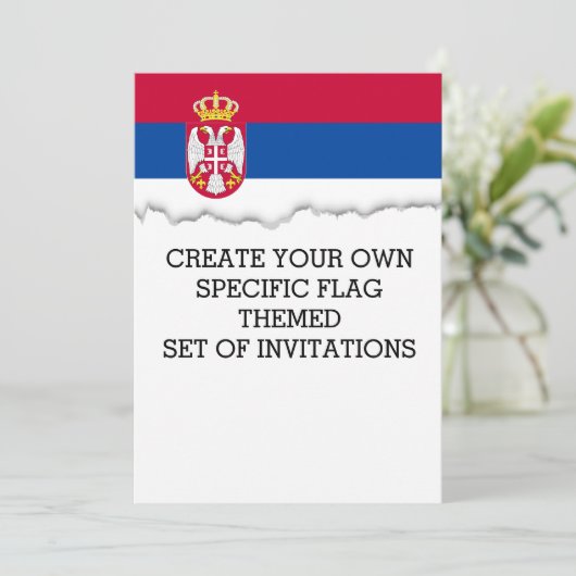 Servische vlag kaart (Staand voorkant)