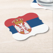 Servische vlag kartonnen onderzetters (Gekanteld)