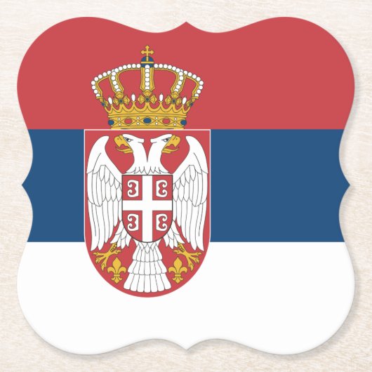 Servische vlag kartonnen onderzetters (Voorkant)