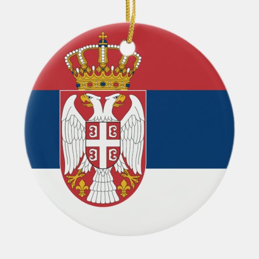 Servische vlag keramisch ornament (Voorkant)