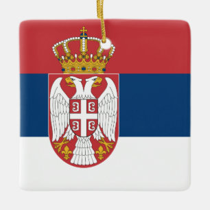 Servische vlag keramisch ornament
