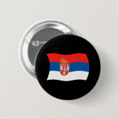 Servische Vlag Knop Ronde Button 5,7 Cm (Voorkant /achterkant)