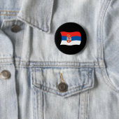 Servische Vlag Knop Ronde Button 5,7 Cm (In situ)