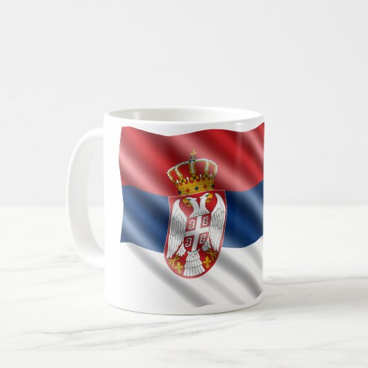 Servische vlag koffiemok (Voorkant links)