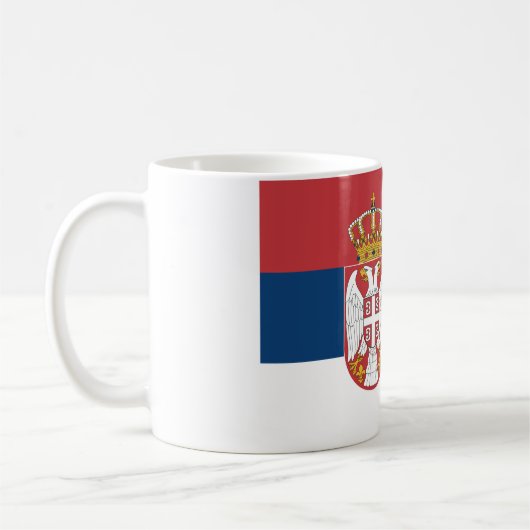 Servische vlag koffiemok (Links)