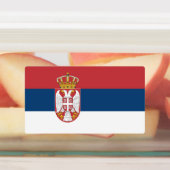 Servische vlag labels (Aangebracht)