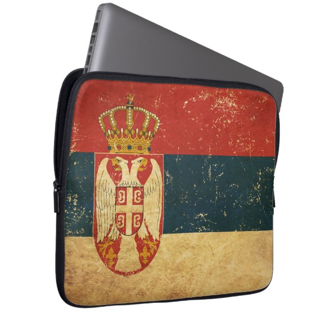 Servische Vlag Laptop Hoes (Voorkant Rechts)