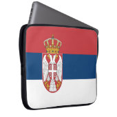 Servische vlag laptop sleeve (Voorkant Rechts)
