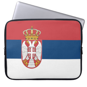 Servische vlag laptop sleeve